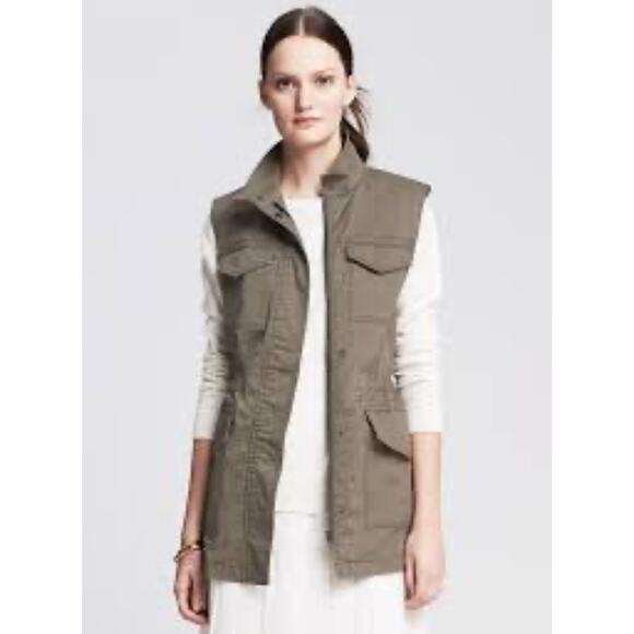 Banana Republic Twill Military Vest, Medium - Picture 1 of 3